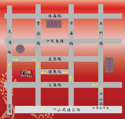 台南百威商務汽車旅館地圖
