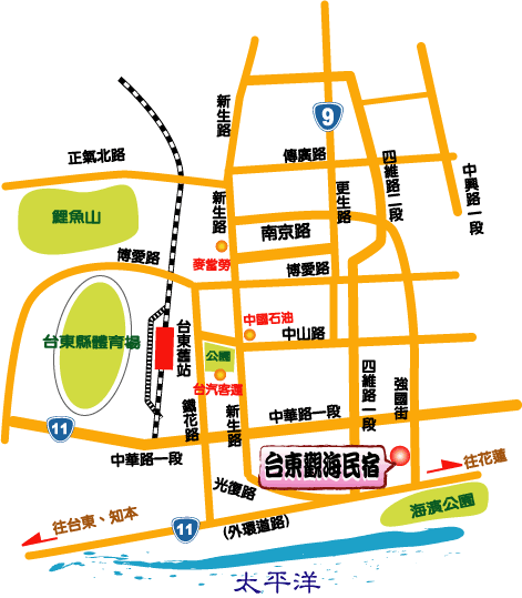 台東觀海民宿地圖